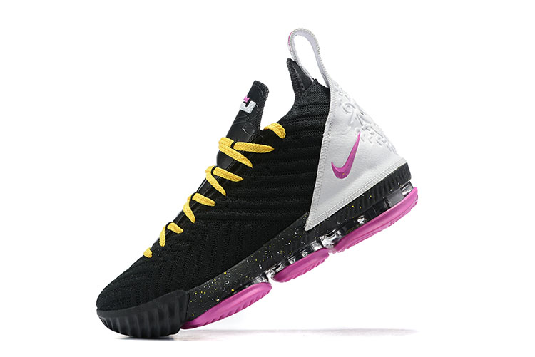 2019 Nike LeBron 16 Miami Heat Black Peach Yellow White